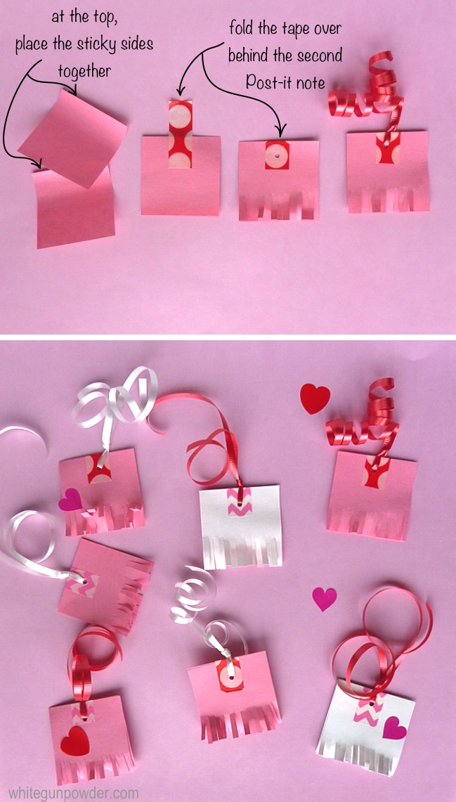 Postit Note Gift Tags & Marshmallow Treats White Gunpowder